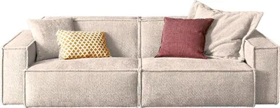 Produktbild von KAWOLA Sofa SAMU 2-Sitzer Stoff weiß
