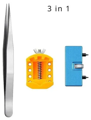 Produktbild von Uhrenwerkzeug-Set - Werkzeug zum Öffnen von Uhrenrückseiten - Verstellbar - Für Reparaturen - 3-teilig
