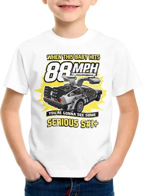 Produktbild von style3 88mph T-Shirt Kinder zukunft delorean zeitreise