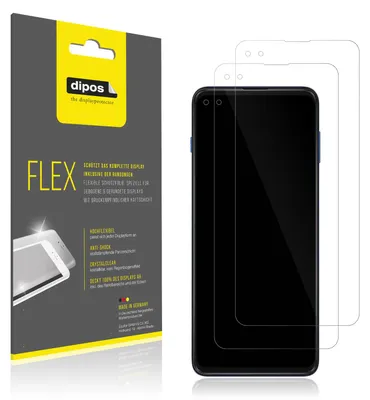 Produktbild von 2x Schutzfolie für Motorola Moto G56 Folie, 100% Displayabdeckung, dipos Flex