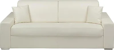 Produktbild von Vente-unique EMIR, Sofabett, Wohnzimmer, Weiß, 4 Sitz(e), Weiß, Kunstleder