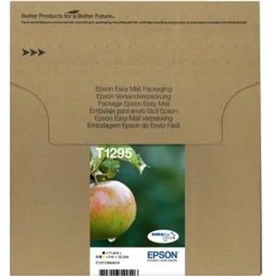 Produktbild von Epson Apple 4-Farb-Multipack T1295 DURABrite Ultra Ink in Versandverpackung, Low Yield, Schwarz, Cyan, Magenta, Gelb, 11,2 ml, 1 Stück(e), Multipack