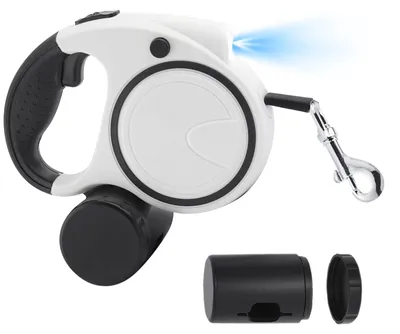 Produktbild von Hundeleine einziehbar 5m, Rollleine Hundeleine ausziehbar, Rollleine Reflektierende für Hund, 360° Verhedderungsfreier Leinenverlängerung, Robuste Ausziehleine für kleine & große Hunde
