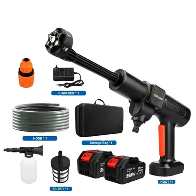 Zdjęcie produktu dla Elektryczna myjka wysokociśnieniowa, moc 3500 W, ciśnienie 100-200 BAR, 2 akumulatory