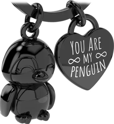 Produktbild von LANOLU Pinguin Schlüsselanhänger Partner "Watschel", Pinguin Geschenk, Schlüsselanhänger Paar, Jahrestag Schlüsselanhänger Pärchen