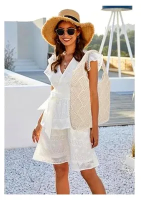 Produktbild von Handtasche, gewebt, Damen, Mesh, Strandtasche, gestrickt, Sommer, Hobo Tasche, Urlaub, Bohème, Handtasche