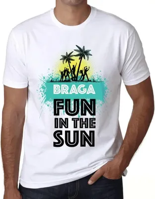 Produktbild von Herren Grafik T-Shirt Spaß in der Sonne in Braga – Fun In The Sun In Braga – Öko-Verantwortlich Vintage Jahrgang Kurzarm Lustige Druck Geburtstag