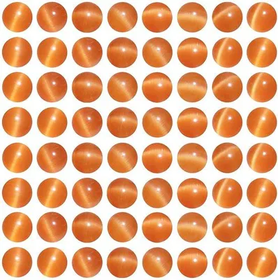 Image de 45 perles « œil de chat » orange, 8 mm, rondes