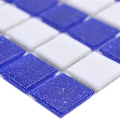 Produktbild von Schwimmbad Pool Mosaik Filyos Blau Weiß Papierverklebt
