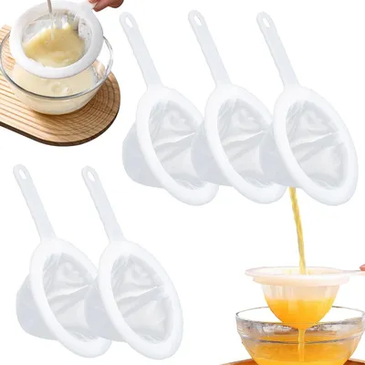 Obrázok produktu pre Jemné sitko - Kuchynské príslušenstvo - 5 kusov - Protišmyková rukoväť - Plast