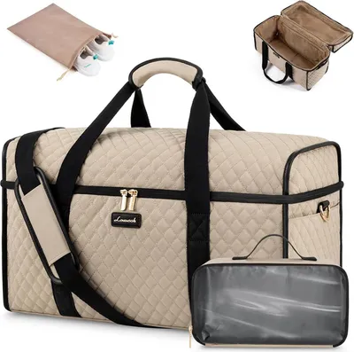 Produktbild von Leichte Reisetasche Damen Große Öffnung Wasserdicht Handgepäck Travel Duffle Bag