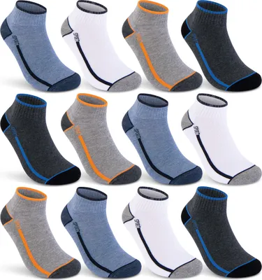 Produktbild von 6 oder 12 Paar Sneaker Socken Herren Damen Sportsocken Frotteesohle 16215/18 - 12 Paar 47-50