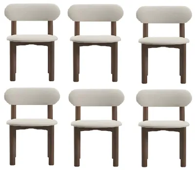 Image de Ensemble de chaises – Chaise de salle à manger blanche et chaise rembourrée pour votre salle à manger