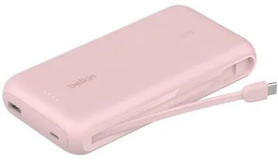 Produktbild von Belkin Powerbank 20.000mAh pink 30W integr.USB-C Kab. BPB024hqPK