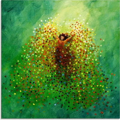 Produktbild von ARTland Glasbild Sich selbst feiern Größe: 50x50 cm