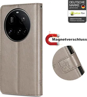 Produktbild von Hülle für Xiaomi 15 Ultra Handy Tasche Handyhülle Wallet Case Flip Cover in Grau