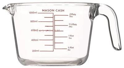 Glas-Messbecher 1 Liter, Borosilikatglas, transparent