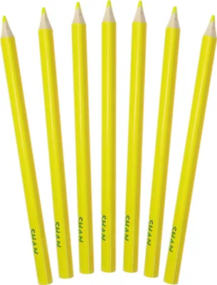 Zdjęcie produktu dla Kredki ołówkowe trójkątne grube jumbo Shan Żółte intensywne 12 sztuk