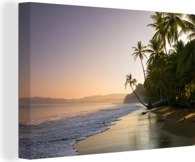Produktbild von OneMillionCanvasses® - Leinwandbilder - 150x100 cm, Strand - Meer - Palme, Wandbilder Kunstdruck Wanddekoration