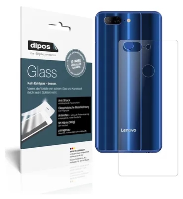 Produktbild von 2x Schutzfolie für Lenovo K9 Rückseite matt - Anti-Shock 9H Folie dipos Glass