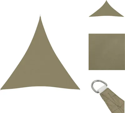 Image de vidaXL Voile d'ombrage Oxford Tissu Triangulaire 3x4x4 m Beige - Parasols & Protection solaire