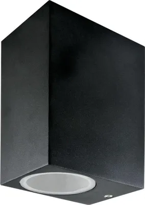 Produktbild von Außen-Garten-Wandleuchte Boston 2xGU10 IP44 schwarz Goldlux