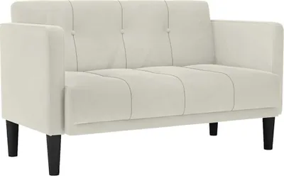 Zdjęcie produktu dla vidaXL Sofa dwuosobowa kremowa 111 cm aksamitna