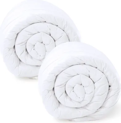 Produktbild von Bettdecke Ganzjahresdecke 140 x 200 cm - Duvet Bett Decke Steppdecke Schlafdecke Steppbettdecke Quilt Bettzeug und Bettdecken mit Füllung aus Microfaser weiß Set: 2 X Weiße Bettdecke