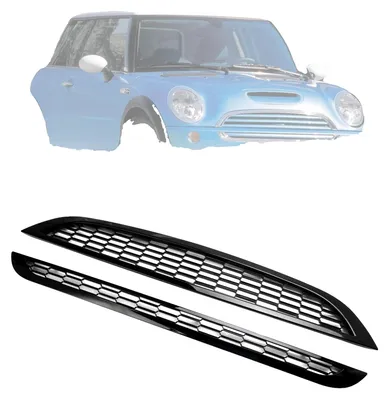 Immagine prodotto di Griglia a nido d'ape, finitura nera lucida, compatibile con MINI R50/R52/R53 dal 2002 al 2006