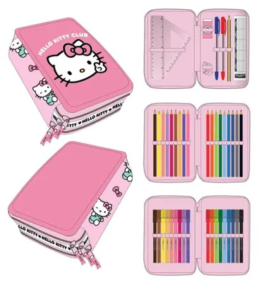 Produktbild von Hello Kitty Federmäppchen mit drei Fächern für Schulbedarf