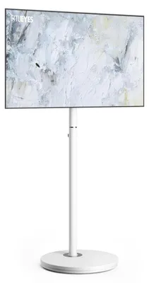 Immagine prodotto di Supporto TV mobile per schermi da 24-48 pollici, fino a 35 kg, bianco, con altezza regolabile da 1000 a 1200 mm