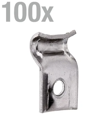 Zdjęcie produktu dla Alberts 100x uchwyt drutu naciągowego stal nierdzewna bez śruby 26 mm x 16 mm