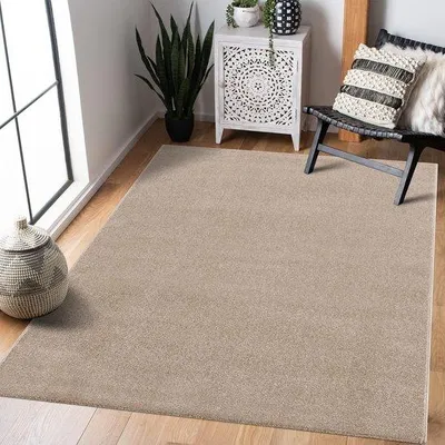 Obrázek produktu pro Koberec Famanu, jednobarevný, omyvatelný, měkký - koberec do obývacího pokoje, rozměry 140 x 200 cm
