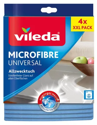 Obrázok produktu pre Vileda, Uniwersalna ściereczka z mikrofibry,  4 sztuki (PRODUKT Z NIEMIEC)