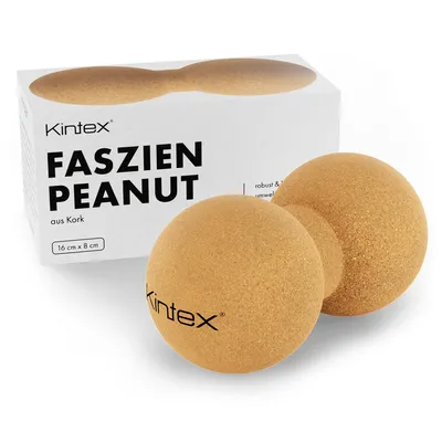 Produktbild von Kintex Kork Faszien-Peanut, 16 cm x 8 cm, Faszienrolle Doppelkugel