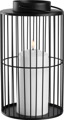 Produktbild von Leonardo Laterne mit LED Kerze Schwarz (26cm)