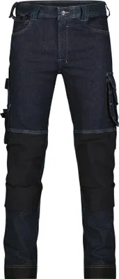 Produktbild von Dassy Arbeitsjeans mit Kniepolstertaschen Kyoto 201084 Gr. 52-STANDARD dunkel-jeansblau/schwarz