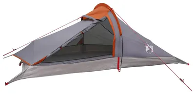 Produktbild von vidaXL Trekkingzelt Grau und Orange 2-Personen