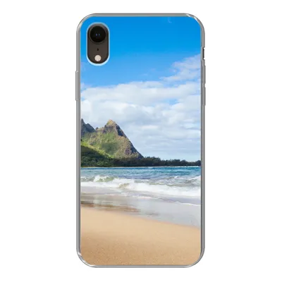 Produktbild von MuchoWow® Handyhülle Schutzhülle Hülle für iPhone XR Strand - Tropisch - Hawaii Silikon Softcase Handy Hülle - Schutzdeckel