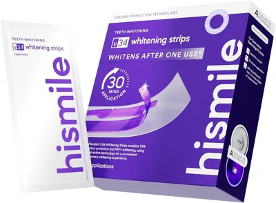 Produktbild von Hismile V34 Whitening Strips, Teeth Whitening Strips, Purple Tooth Whitening, Tooth Stain Treatment, Combining Whitening and Color Correction