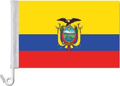 Produktbild von Auto-Fahne: Ecuador + Wappen -