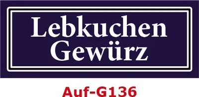 Produktbild von 150 Stück Gewürzaufkleber Lebkuchen Gewürz 40x16mm Gewürzetiketten Sticker Lebensmittel (Auf-G136)