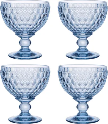 Produktbild von Villeroy & Boch Boston Coloured 4er Set Dessertschale 250 ml blau Kristallglas