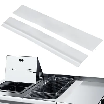 Silikon-Herdspalt-Abdeckungen, 2 Stk., 54 cm, Weiß