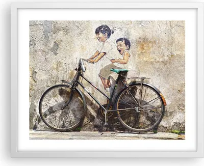 Produktbild von Gerahmtes Poster - Weißer Rahmen - Graffiti modern - 50x40 cm - Wand Bild - Wanddeko - Wandbilder - Kunstposter - Wandposter - Bilderrahmen - Bilder - Kunstdruck - Wandbild - P2WAA50x40-3617
