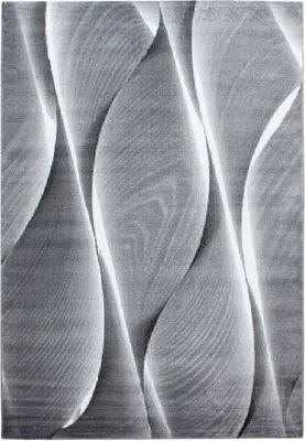 Produktbild von Kurzflor Teppich Paolo rechteckig, Farbe: Schwarz, Größe:140x200 cm