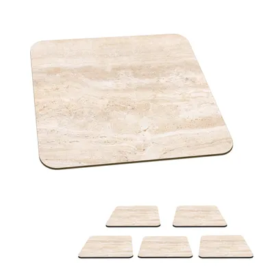 Obrázok produktu pre MuchoWow® MuchoWow® Podložky pod poháre Square Set of 6 Marble - Stones - Sand - Texture 10x10 cm Podložky pod poháre - Podložky pod nápoje - Chrániče stolových dosiek - Podložky pod poháre Table B