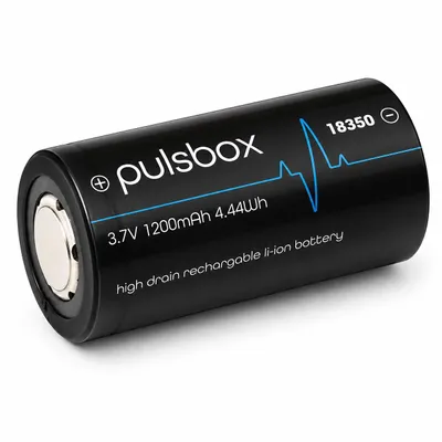 Produktbild von pulsbox IMR 18350 Li-Ion Akku 3,7V | Flat Top | 1200mAh | 10A High Drain
