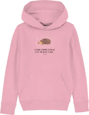 Produktbild von Mr. & Mrs. Panda Kinderpullover Igel Herzen 12-14 Jahre (152/164) - Baumwolle Pink - Geschenk, Sweatshirt, Liebe, Vertrauen, Hoodie, Lustige Sprüche, Herz, Kinderbekleidung