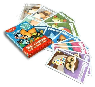 Imagen del producto de Sobik Graj con Fenek: Memo, Piotruś y tarjetas de vocabulario inglés: 3 juegos en 1